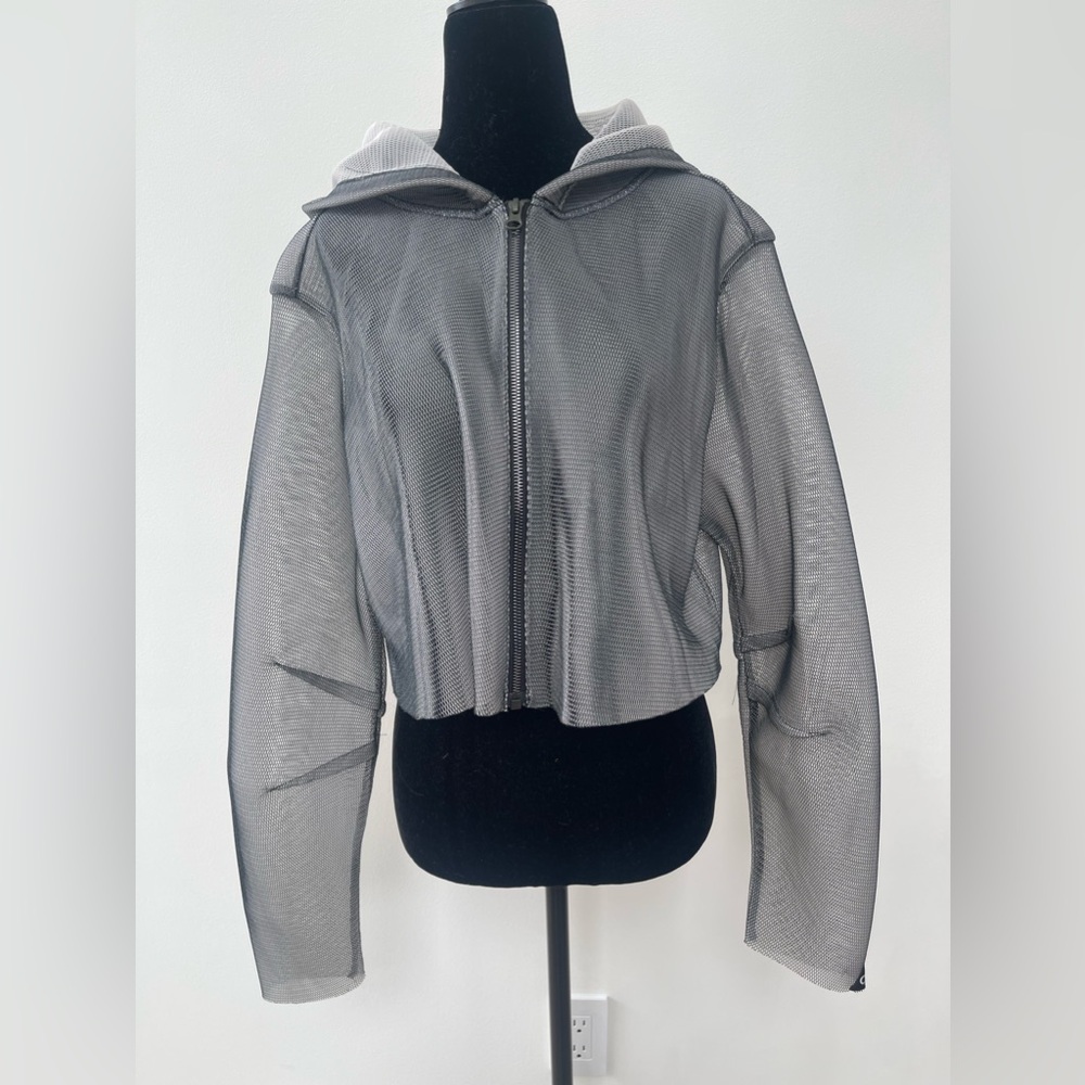 Alo Yoga Mesh See Zip Up Hoodie Women’s Size M